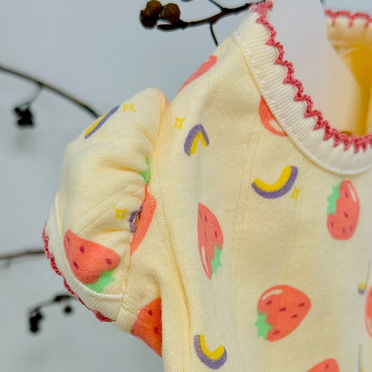 Dolly Garden Strawberry Puff Sleeve Shirt