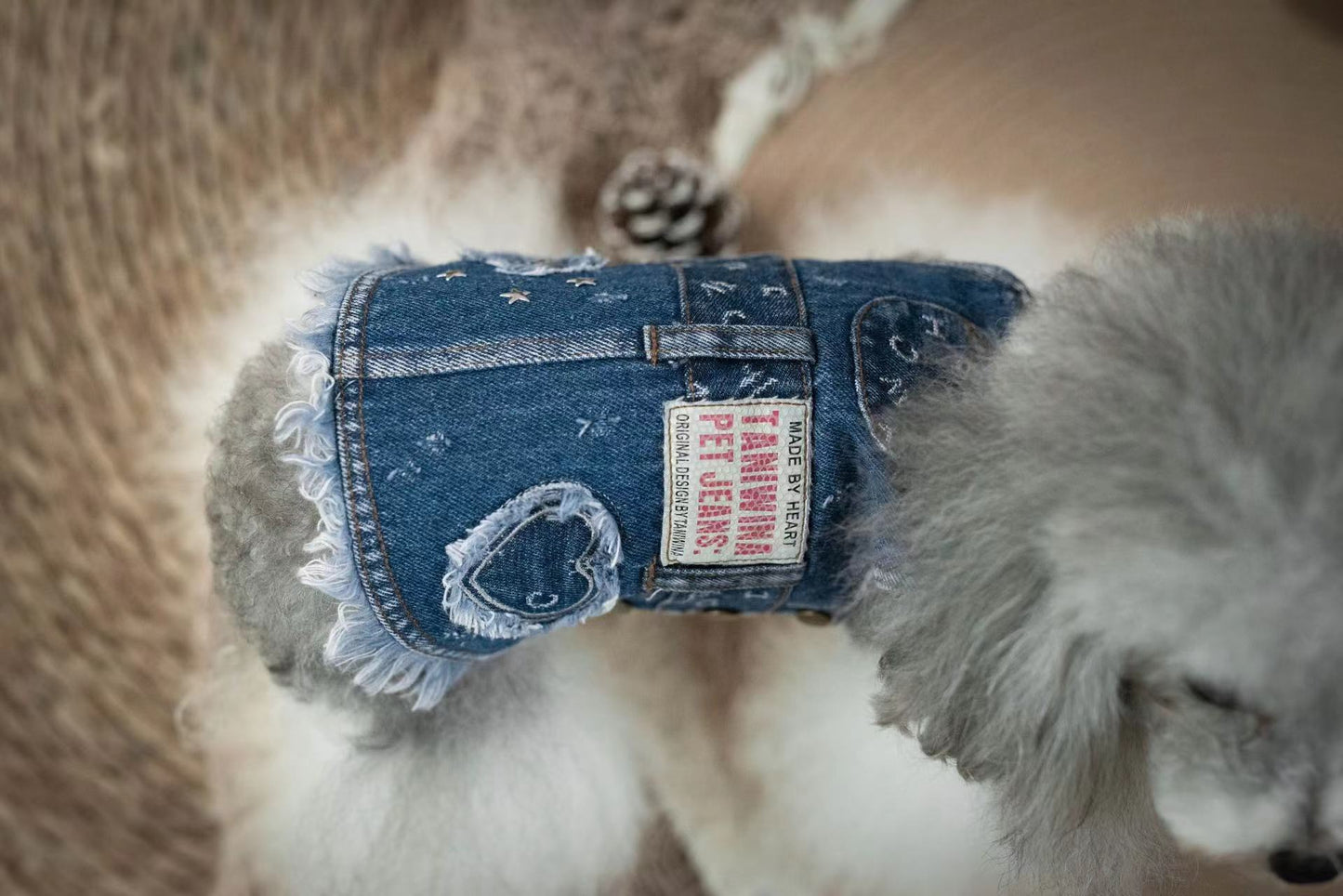 Taniwina Doggy Jean Suspenderドレス - どんな機会でも愛らしいペットのファッション