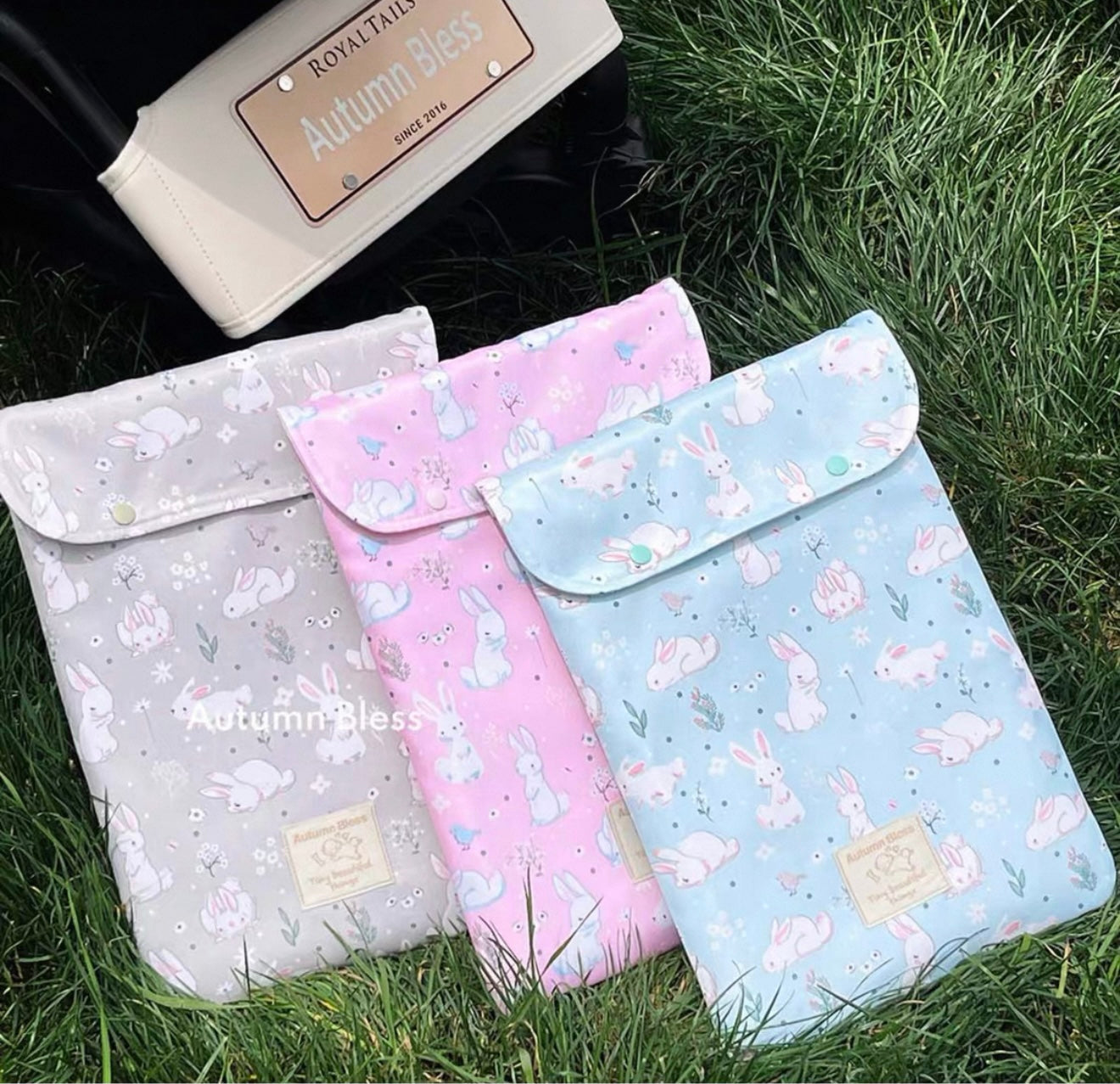 Autumn Bless ひんやりうさぎ柄ペットアイスパッド|ペット用冷却バニーアイスパッド