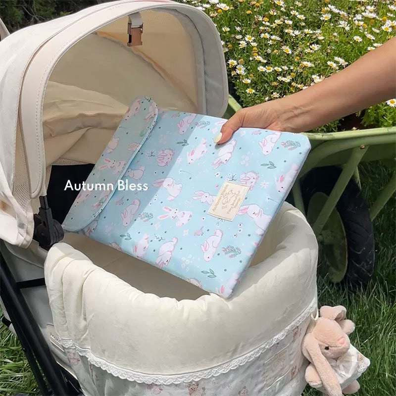 Autumn Bless ひんやりうさぎ柄ペットアイスパッド|ペット用冷却バニーアイスパッド
