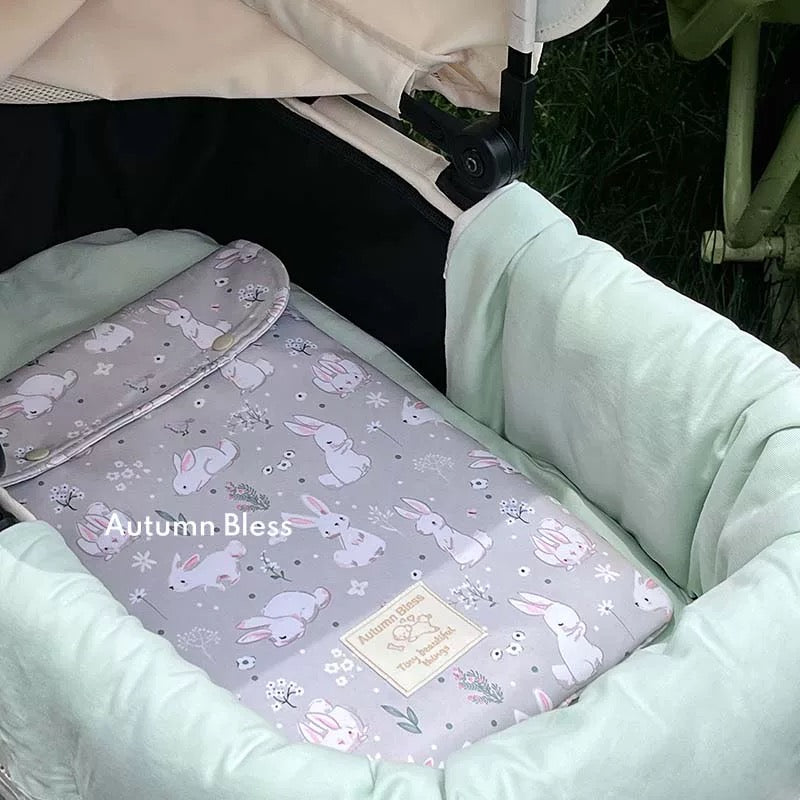 Autumn Bless ひんやりうさぎ柄ペットアイスパッド|ペット用冷却バニーアイスパッド