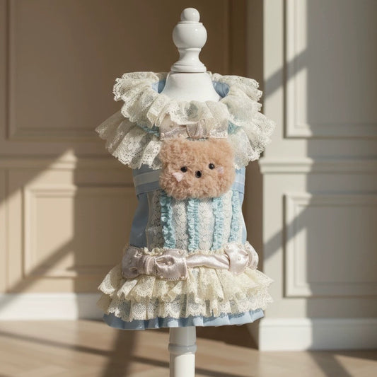 Elsamilu Lovely Bear Romantic Dress – Blue