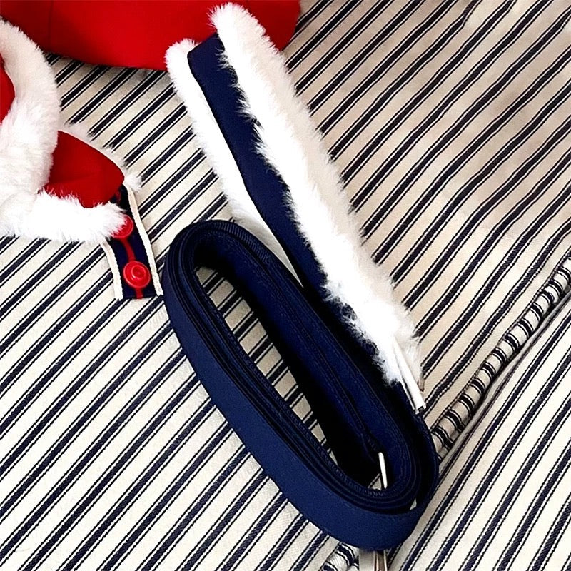 가을 축복 D- 링이있는 아늑한 이중면 겨울 코트