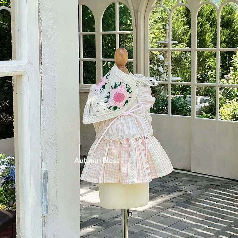 Autumn Bless ボヘミアン風クロシェヘッドスカーフドレス | Boho Crochet Head Scarf Dress