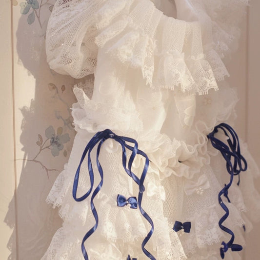 Elsamilu Lace Blossom Ruffle Dress