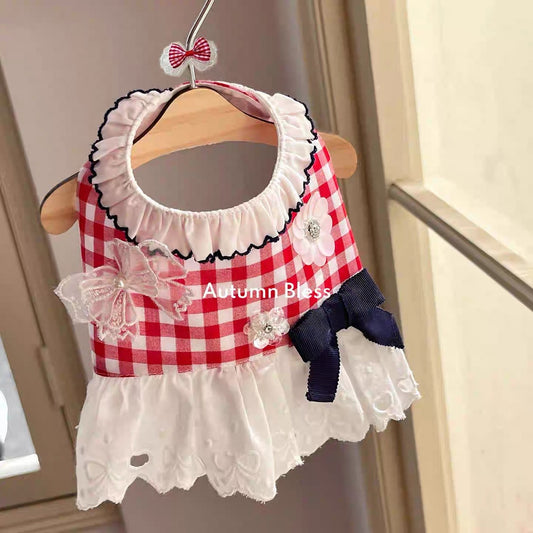 Autumn Bless フローラルチェックレースハーネス | Floral Checkered Lace Harness