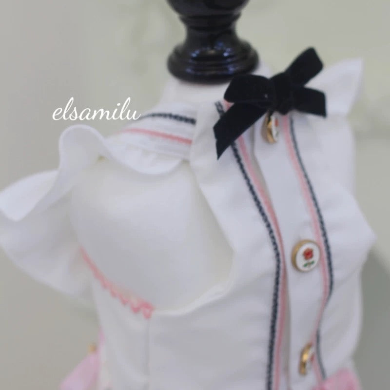 Elsamilu Sweetheart Cutout Pleated Dress (White Color)