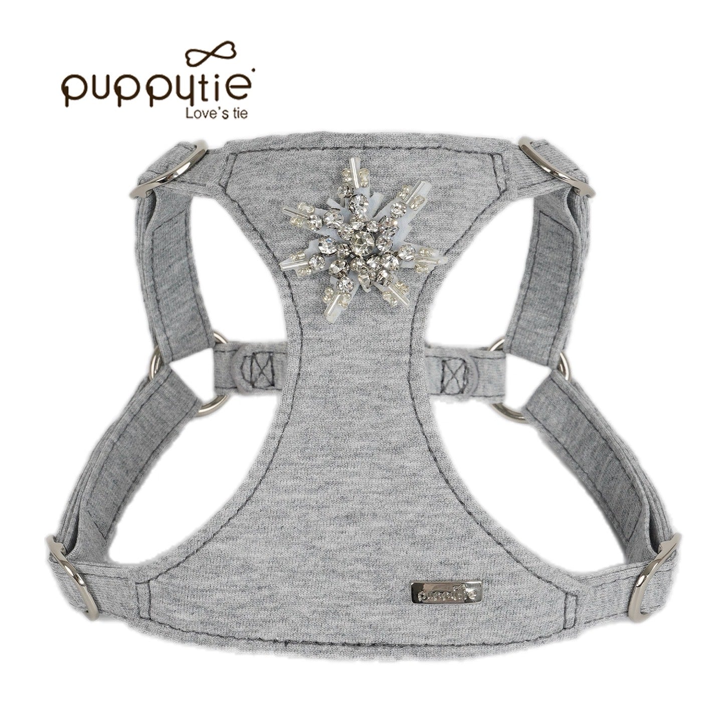 Puppytie 犬猫用ハーネス&リードセット|夏に涼しい通気性ペットベスト|Snowflake Fairy Dog & Cat Harness with Leash | Breathable Summer Pet Vest for Small Dogs & Cats