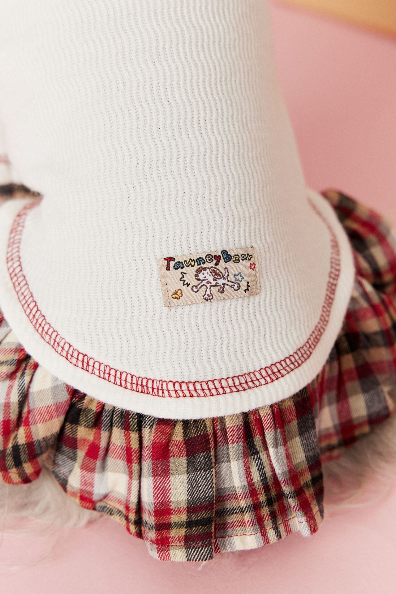 Tawney Bear Layered Look Plaid Dog Dress