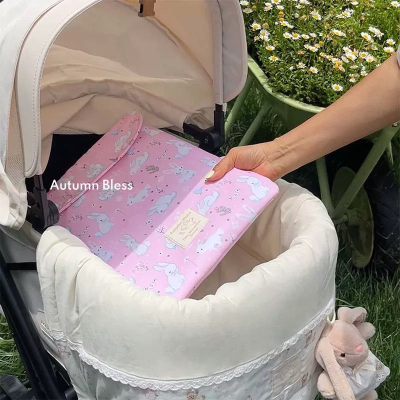 Autumn Bless ひんやりうさぎ柄ペットアイスパッド|ペット用冷却バニーアイスパッド