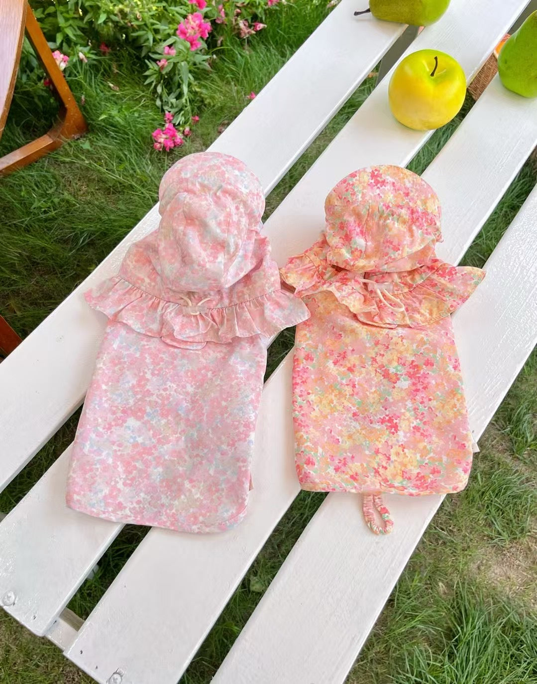 Autumn Bless パステルガーデン防風・防水・UVコート | PetalShield Waterproof Floral Coat
