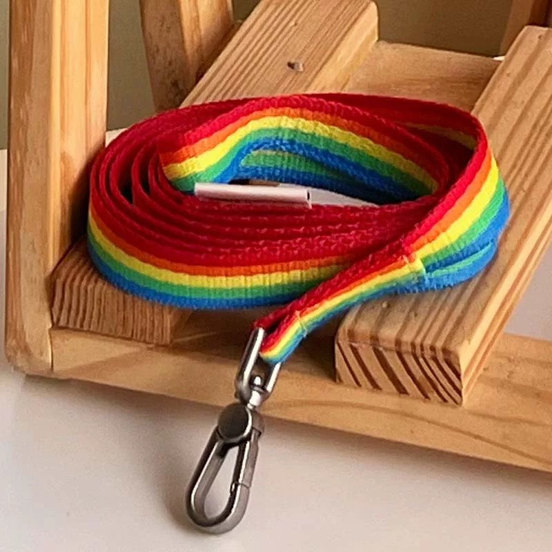 Autumn Bless Rainbow Twill Harness with Fringed Hem