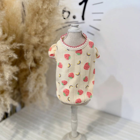 Dolly Garden Strawberry Puff Sleeve Shirt