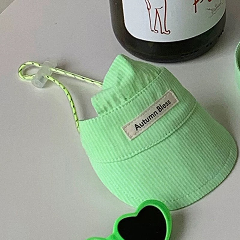 Autumn Bless レモンシャーベットクーリングハーネスにぴったりな帽子&リードセット | Matching Cap & Leash - Lemon Sherbet Cooling Harness Pairing
