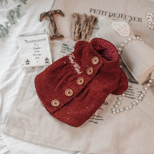 TaniWina Cozy Tweed Button-Up Coat – Festive Edition