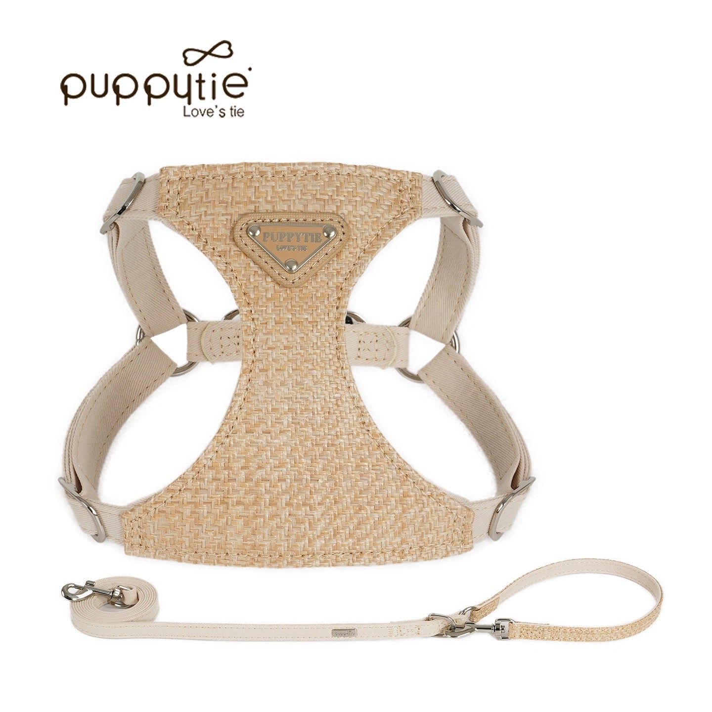 Puppytie 小型犬&猫用編み込みクーリングペットハーネス – 軽量・通気性抜群・安心設計| Woven Cooling Pet Harness for Small Dogs & Cats – Lightweight, Breathable & Secure