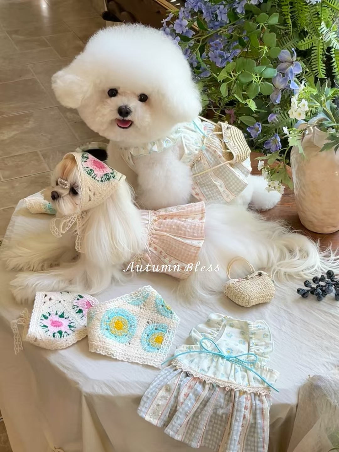 Autumn Bless ボヘミアン風クロシェヘッドスカーフドレス | Boho Crochet Head Scarf Dress