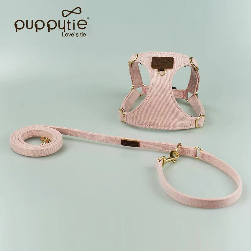 Puppytie 軽量チェック柄ペットハーネス(猫と小型犬用)| 柔らかく快適なフィット感|Puppytie Lightweight Plaid Pet Harness for Cats & Small Dogs | Soft, Comfortable Fit