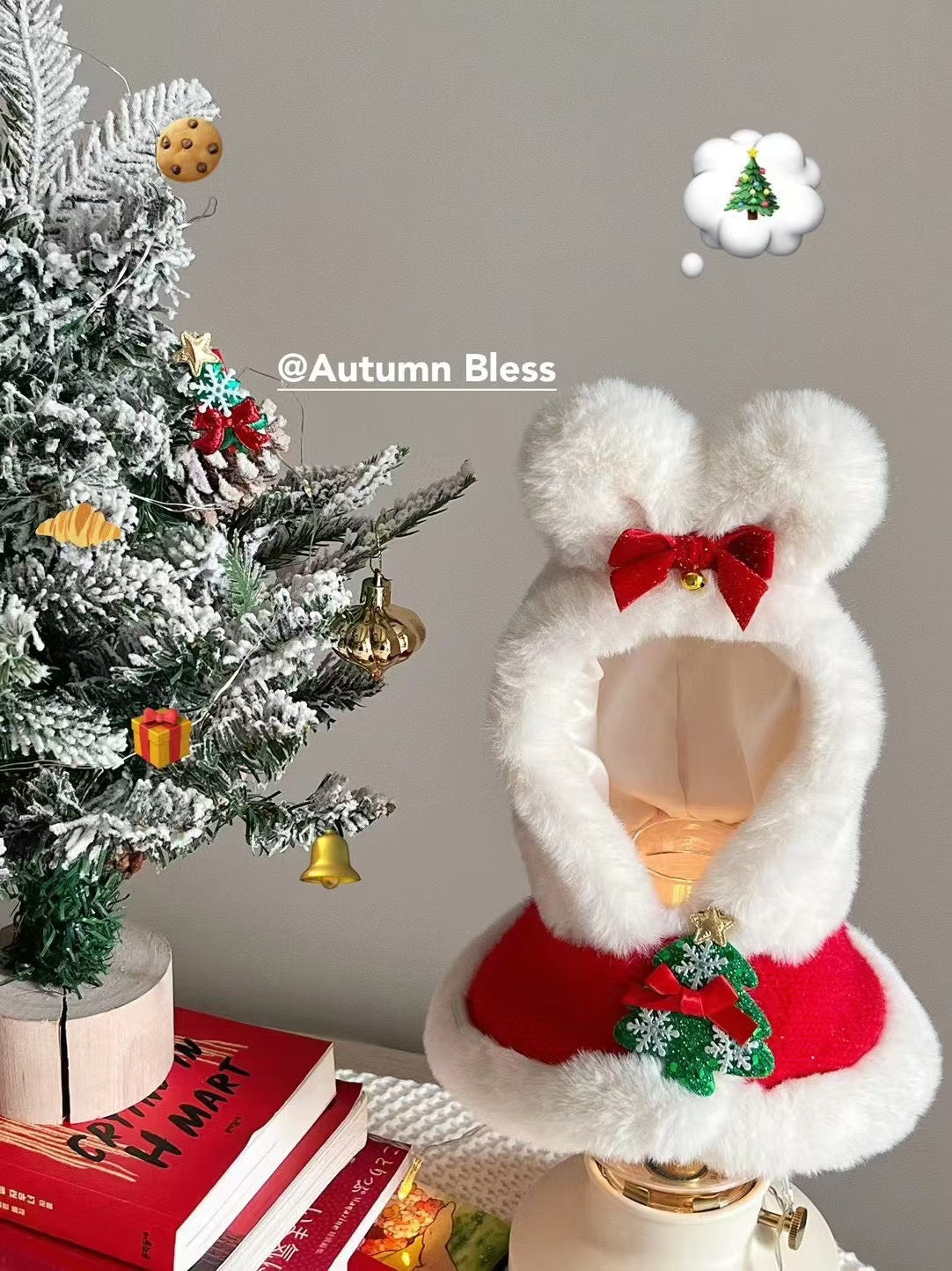 Autumn Bless Christmas Bunny Fur Cape
