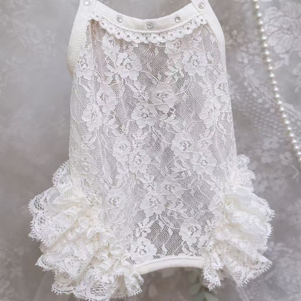 TaniWina Pearl Lace Elegant Romper