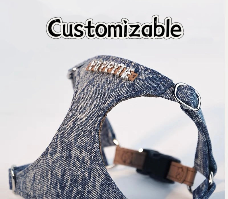 Puppytie Dog Harness Leash 세트-Teddy 및 Corgi와 같은 작은 개를위한 조끼 스타일 조절 가능한 가죽