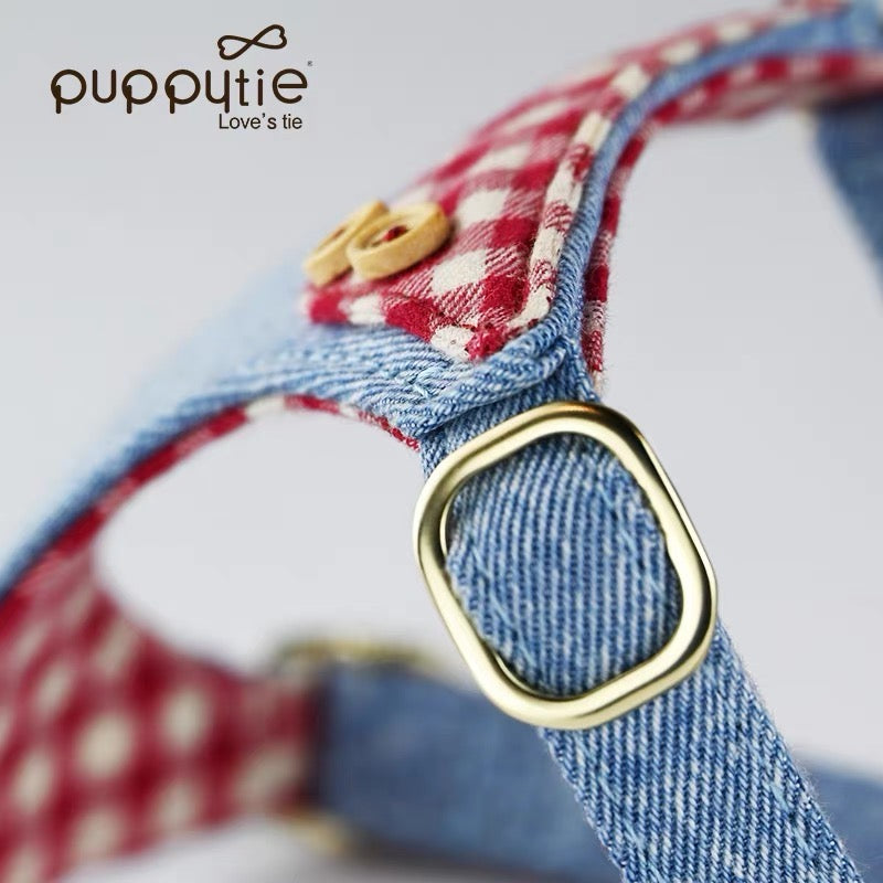 Puppytie Dog Leashベストスタイルのハーネス、小型犬用の調整可能なペットリーシュ、テディ、かわいいペット用品