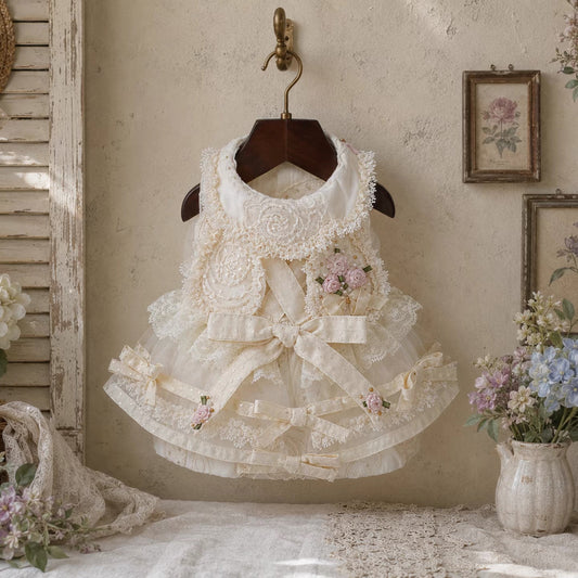 Elsamilu Rose Bouquet Lace Dress