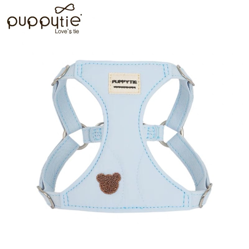 Puppytie Vesty Style Dog Harness-Bichon과 같은 작은 개를위한 사랑스러운 가슴 하네스 및 가죽 끈, 산책 및 외출에 적합합니다.