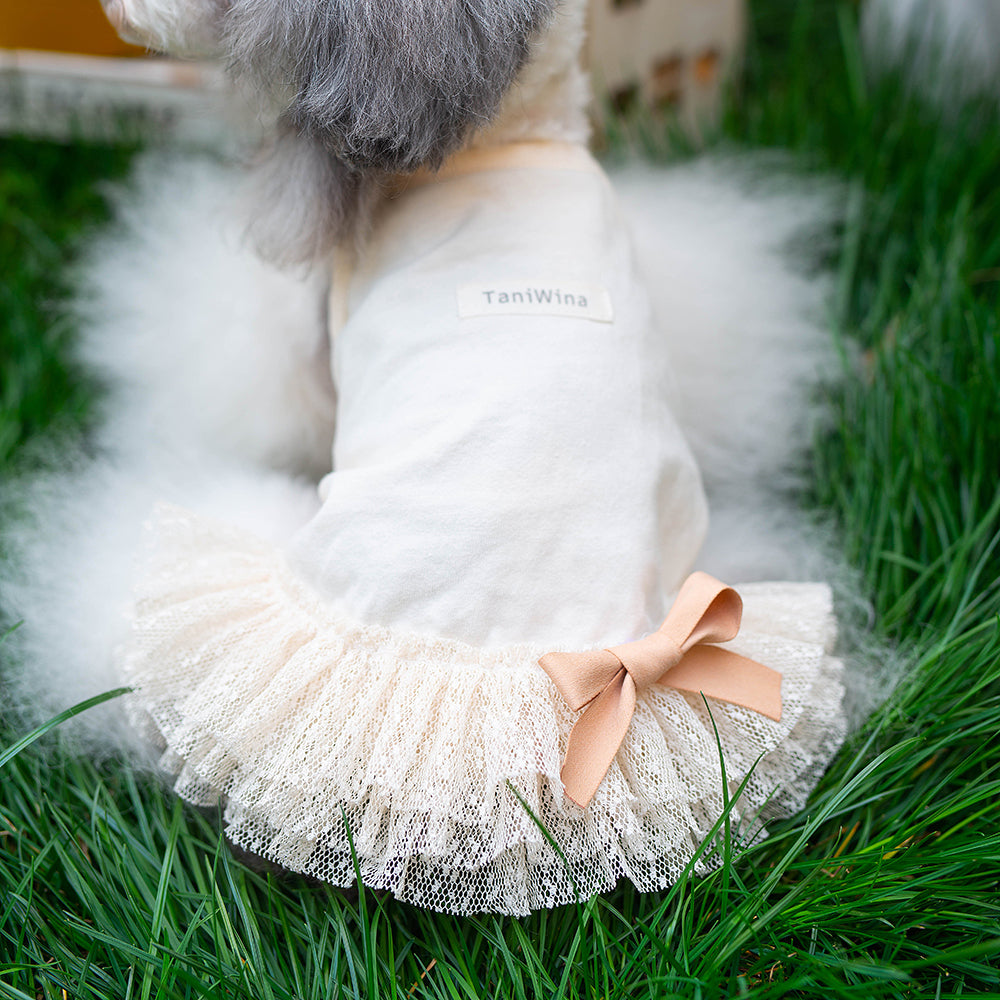 タニウィナのペットの服星の綿のプリンセスサスペンダースカートのための小さな犬の服