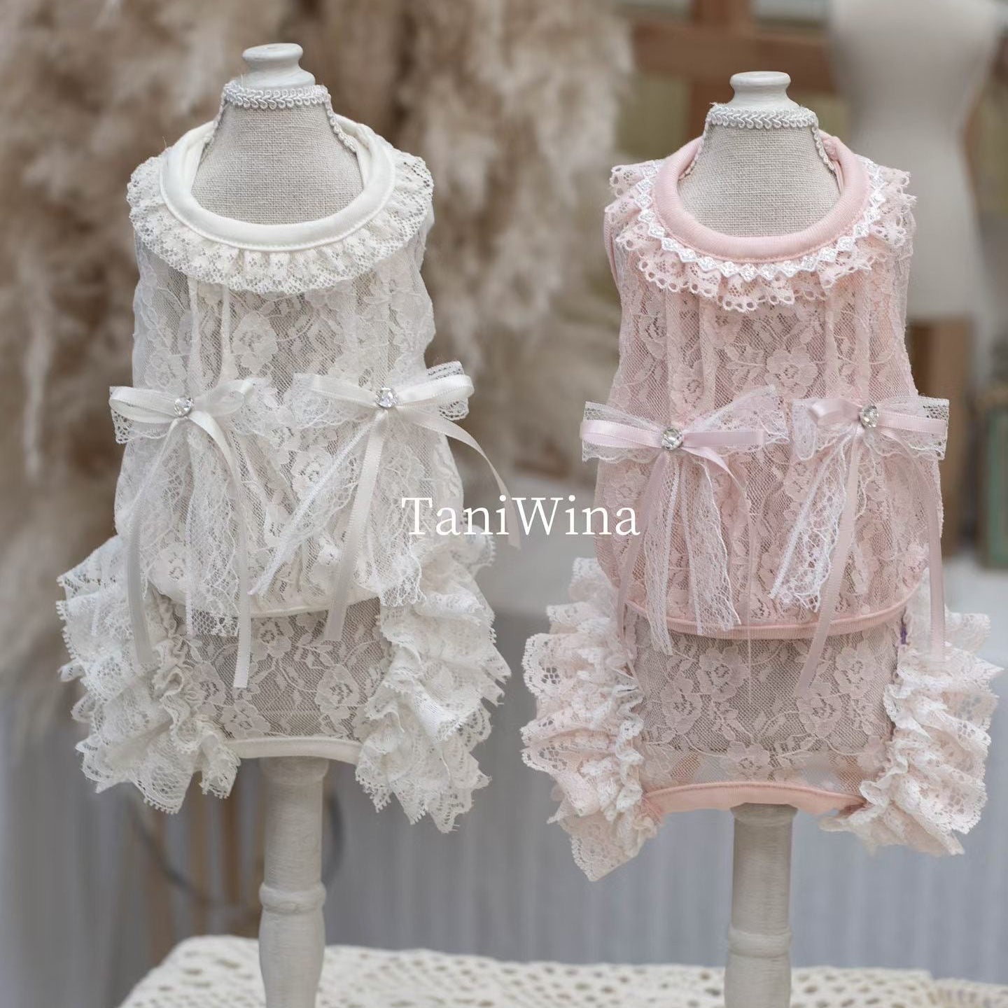TaniWina Pearl Lace Elegant Romper