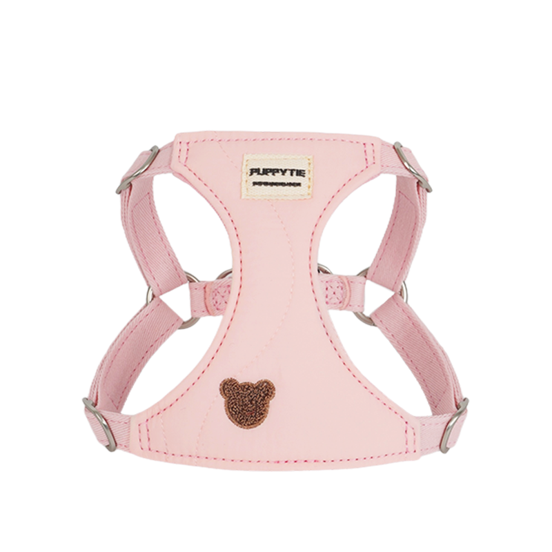 Puppytie Vesty Style Dog Harness-Bichon과 같은 작은 개를위한 사랑스러운 가슴 하네스 및 가죽 끈, 산책 및 외출에 적합합니다.