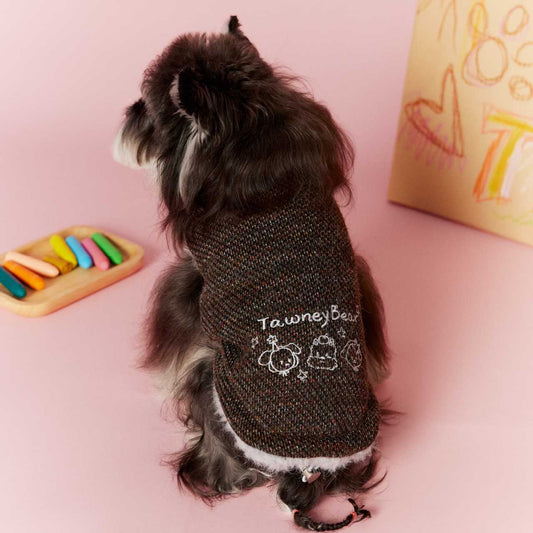 Tawney Bear Reversible Cozy Dog Outerwear (Brown and Light Blue)