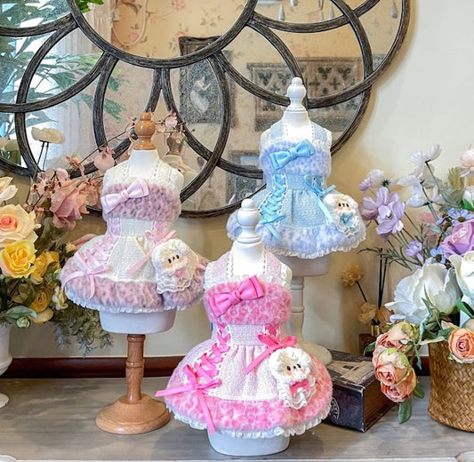 Fancy House  Doll Lace Ribbon Dress