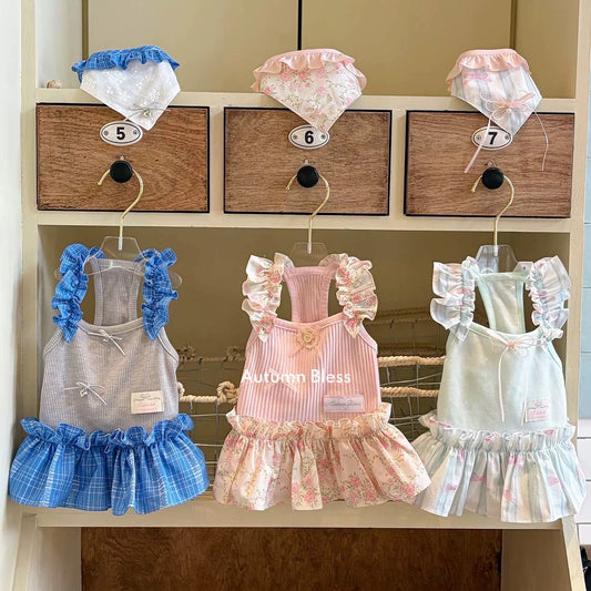 Autumn Bless スウィートガーデン フリルストラップドッキングワンピース（3カラー）