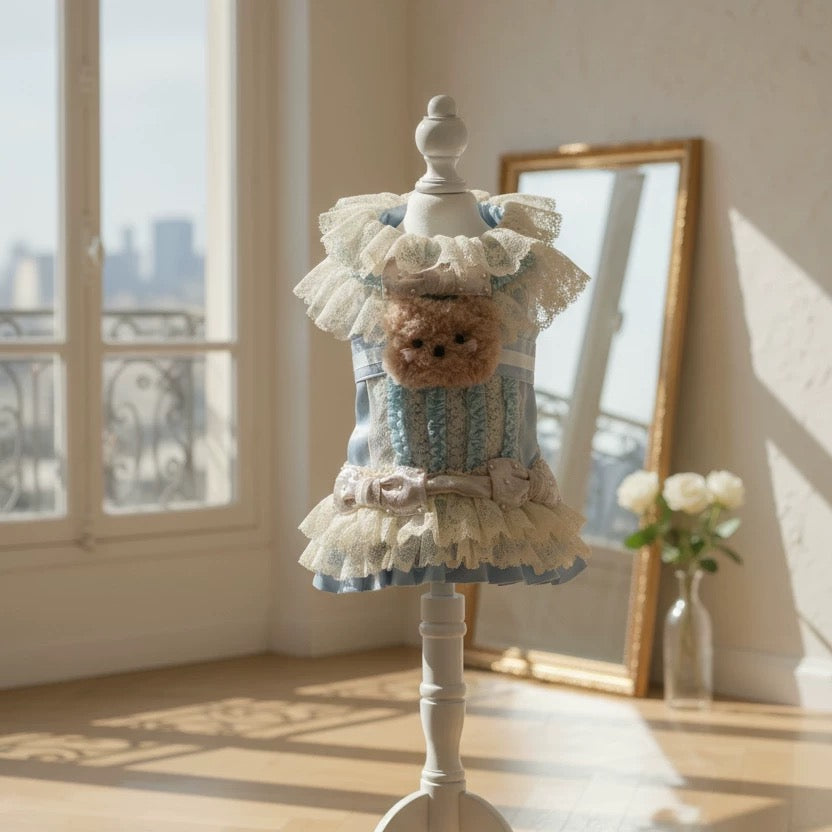 Elsamilu Lovely Bear Romantic Dress – Blue