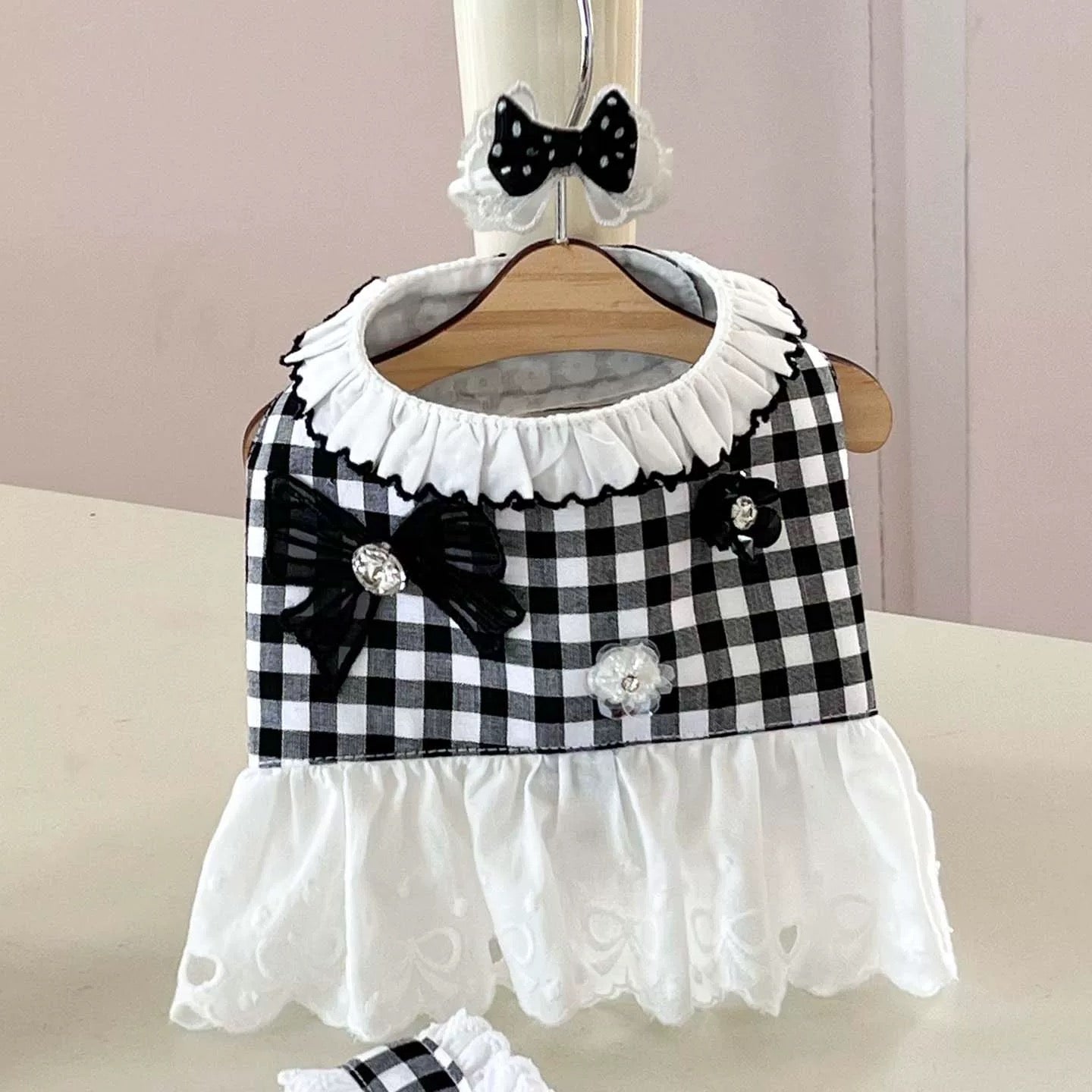 Autumn Bless フローラルチェックレースハーネス | Floral Checkered Lace Harness