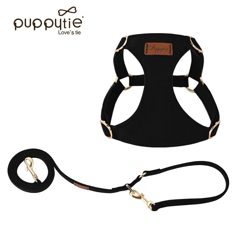Puppytie Dog Leash and Harness Vest for Small Dogs – Adjustable Chest Strap for Puppies, Teacup Dogs, and Toy Breeds