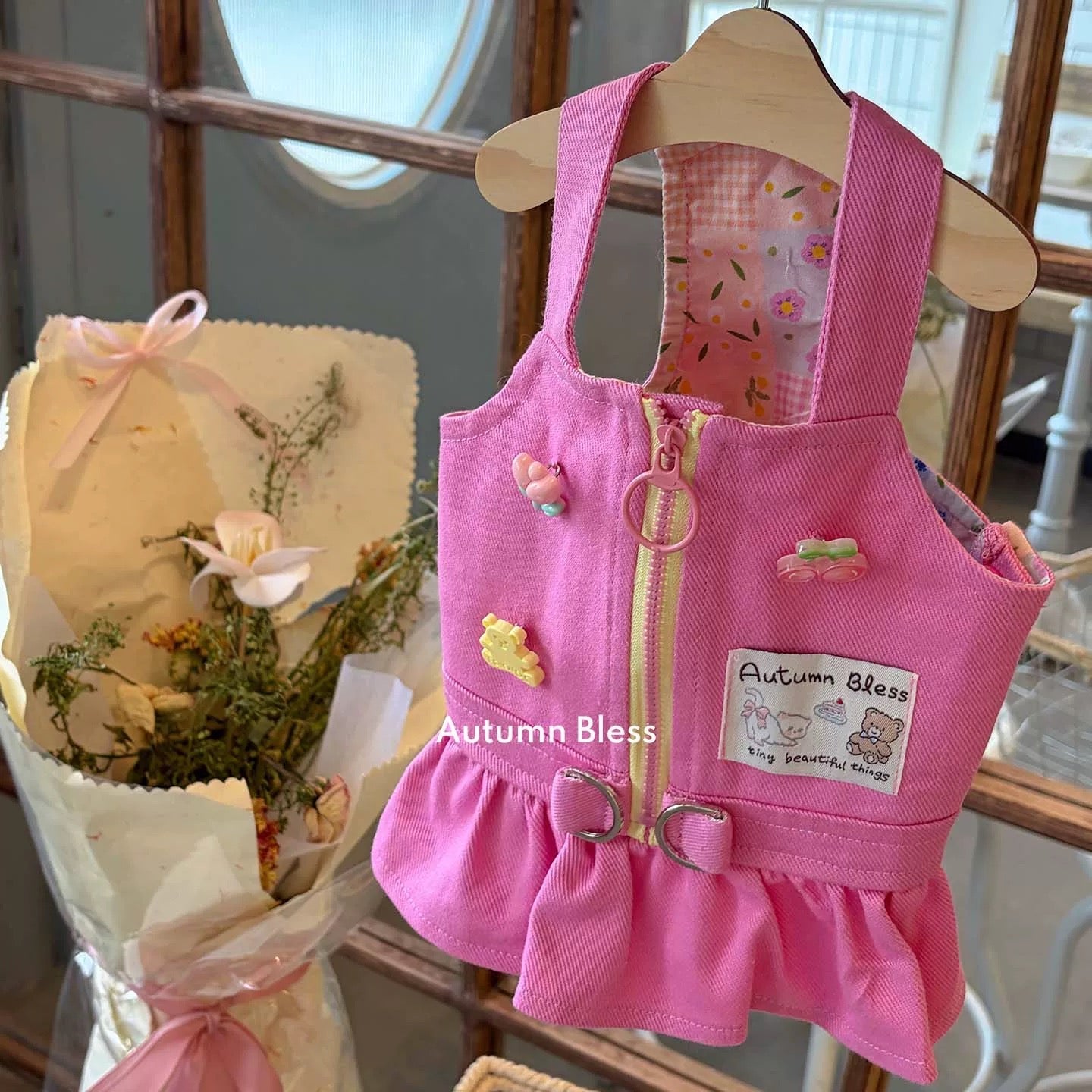 Autumn Bless フロントジップ ハーネスドッキングワンピース