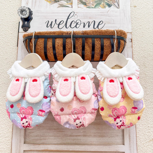 Fancy House Rabbit Ear Premium Down Vest 90%（90% White Duck Down）