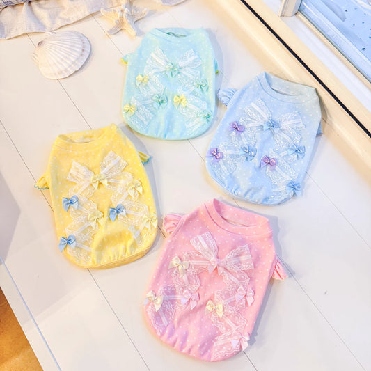 Fancy House Polka Lace Ribbon Pet Top