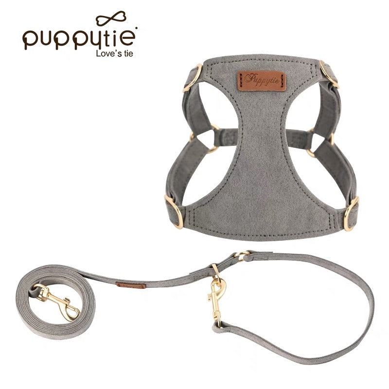 Puppytie Dog Leash and Harness Vest for Small Dogs – Adjustable Chest Strap for Puppies, Teacup Dogs, and Toy Breeds
