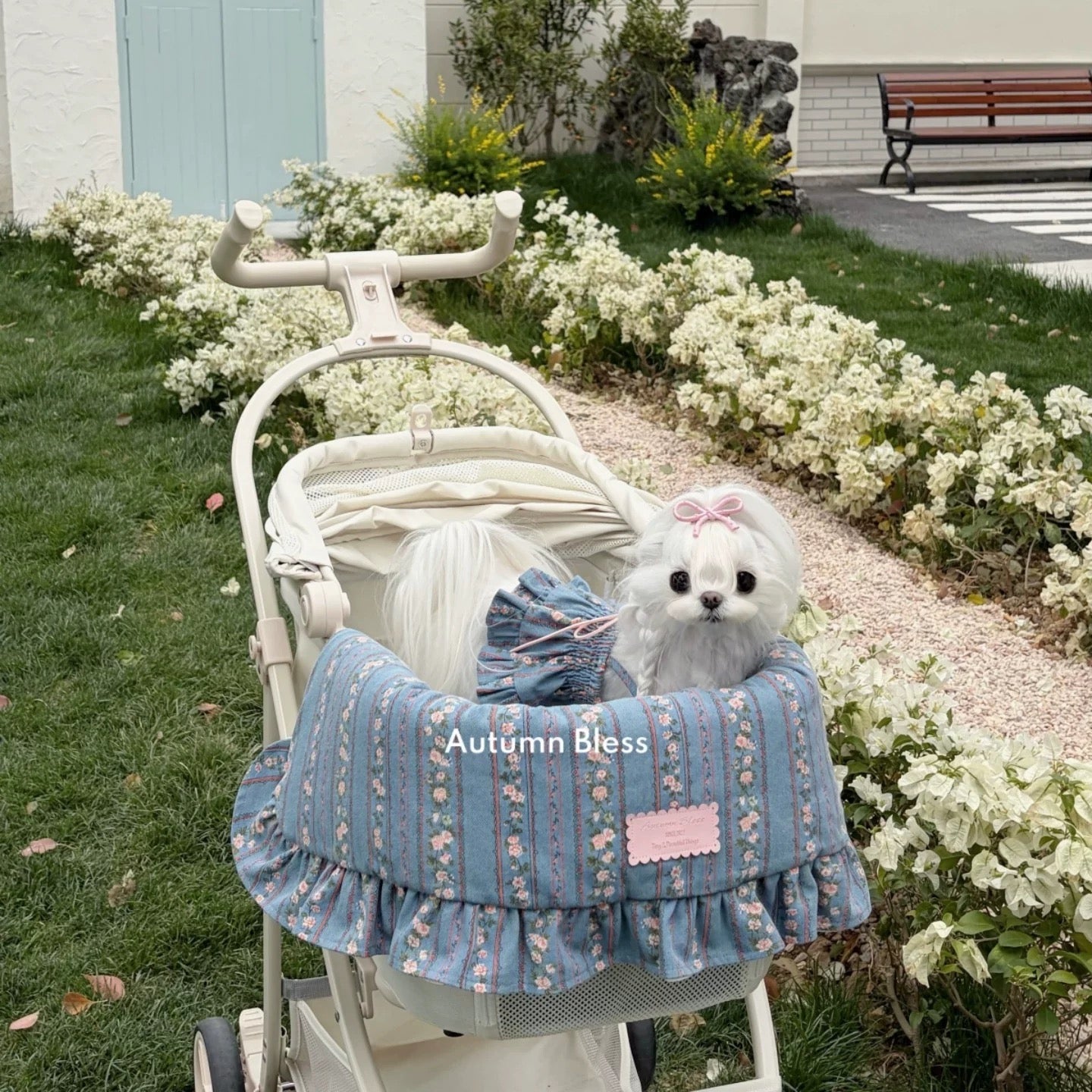 Autumn Bless ヴィンテージフローラルデニム カートガード