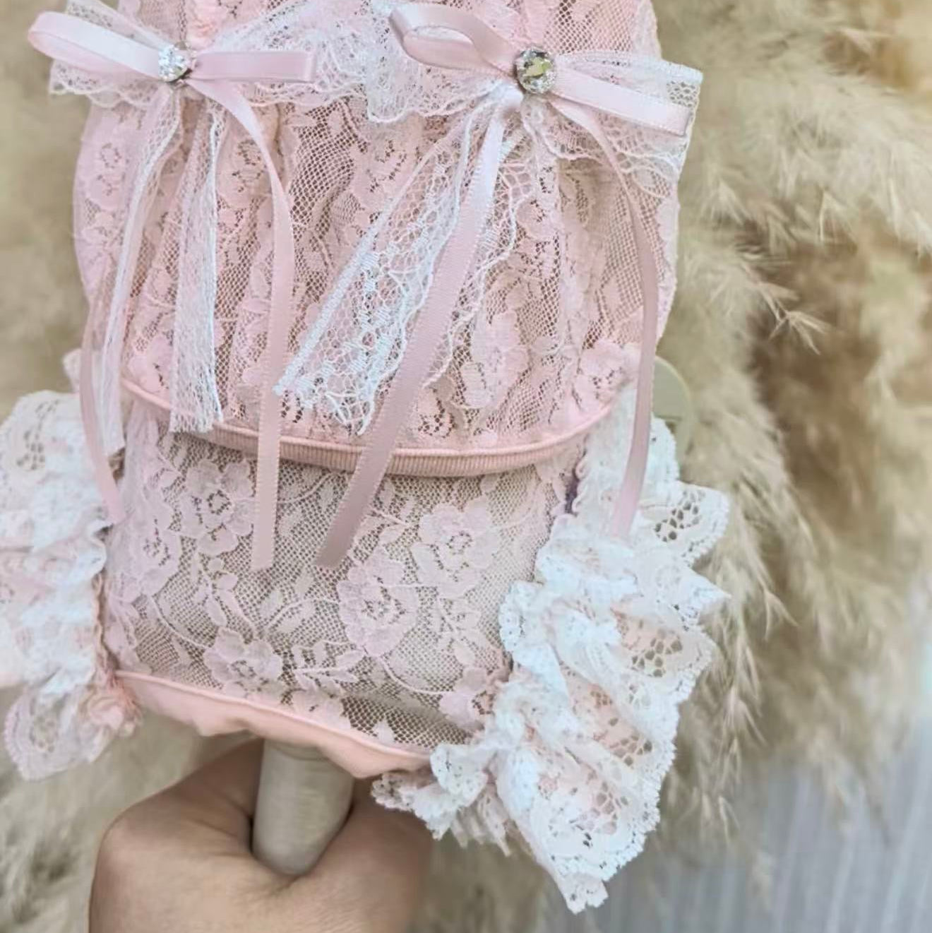 TaniWina Pearl Lace Elegant Romper