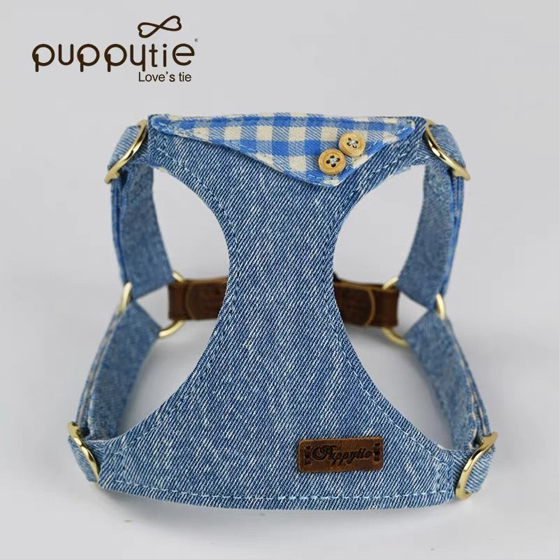 Puppytie Dog Leashベストスタイルのハーネス、小型犬用の調整可能なペットリーシュ、テディ、かわいいペット用品