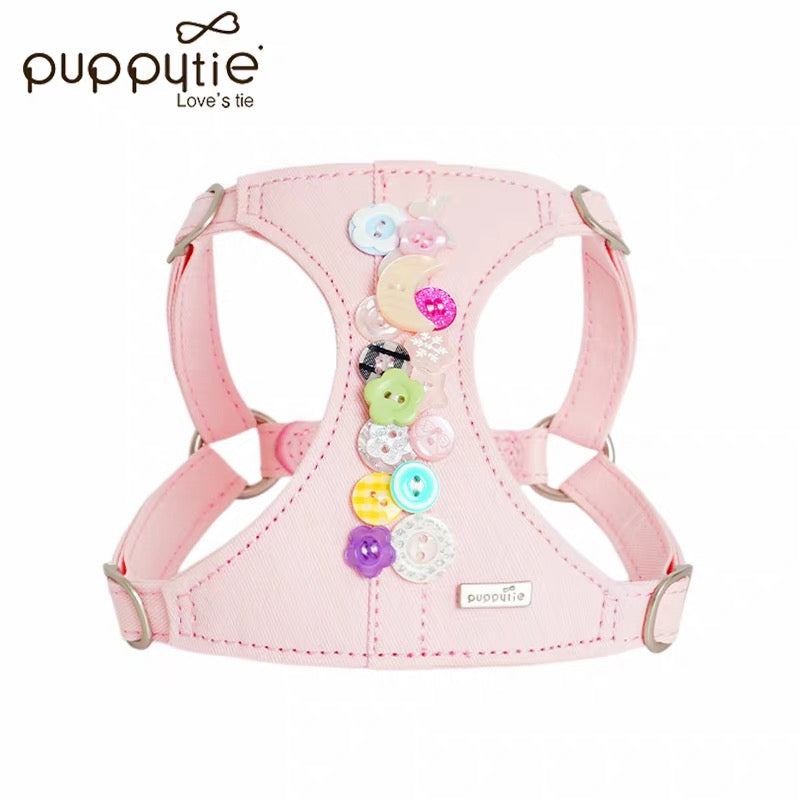 Puppytie Sweet Candy Button No Pull Dog & Cat Harness – Adjustable Vest Harness for Small Pets