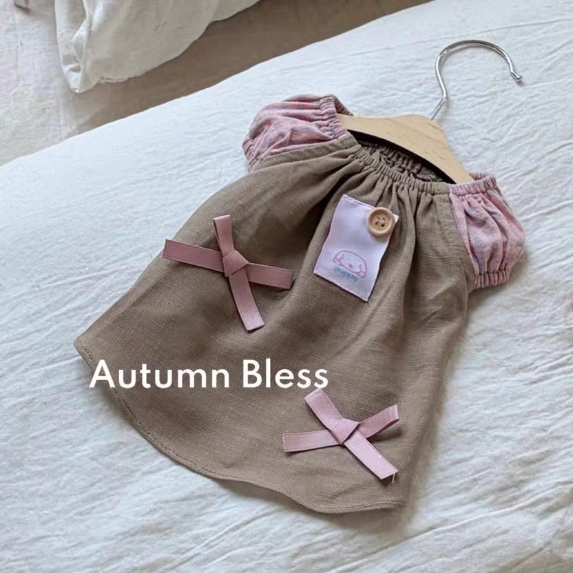 Autumn Bless プティフラワー リボンワンピース