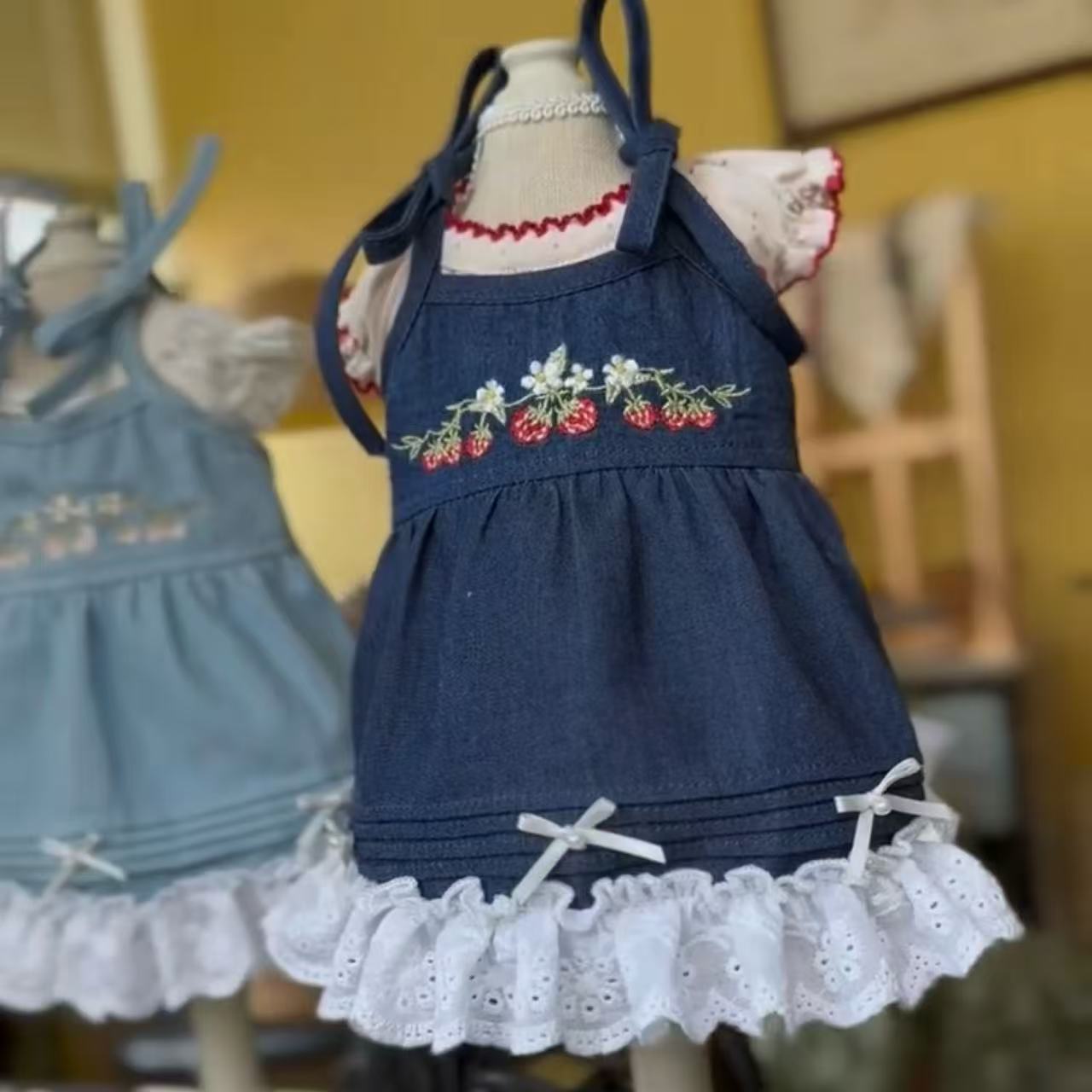 TaniWina タニウィナベリーガーデン刺繍デニムドレス｜ベリーガーデン刺繍デニムドレス