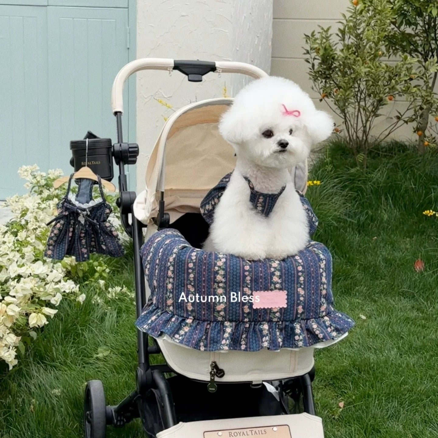 Autumn Bless ヴィンテージフローラルデニム カートガード