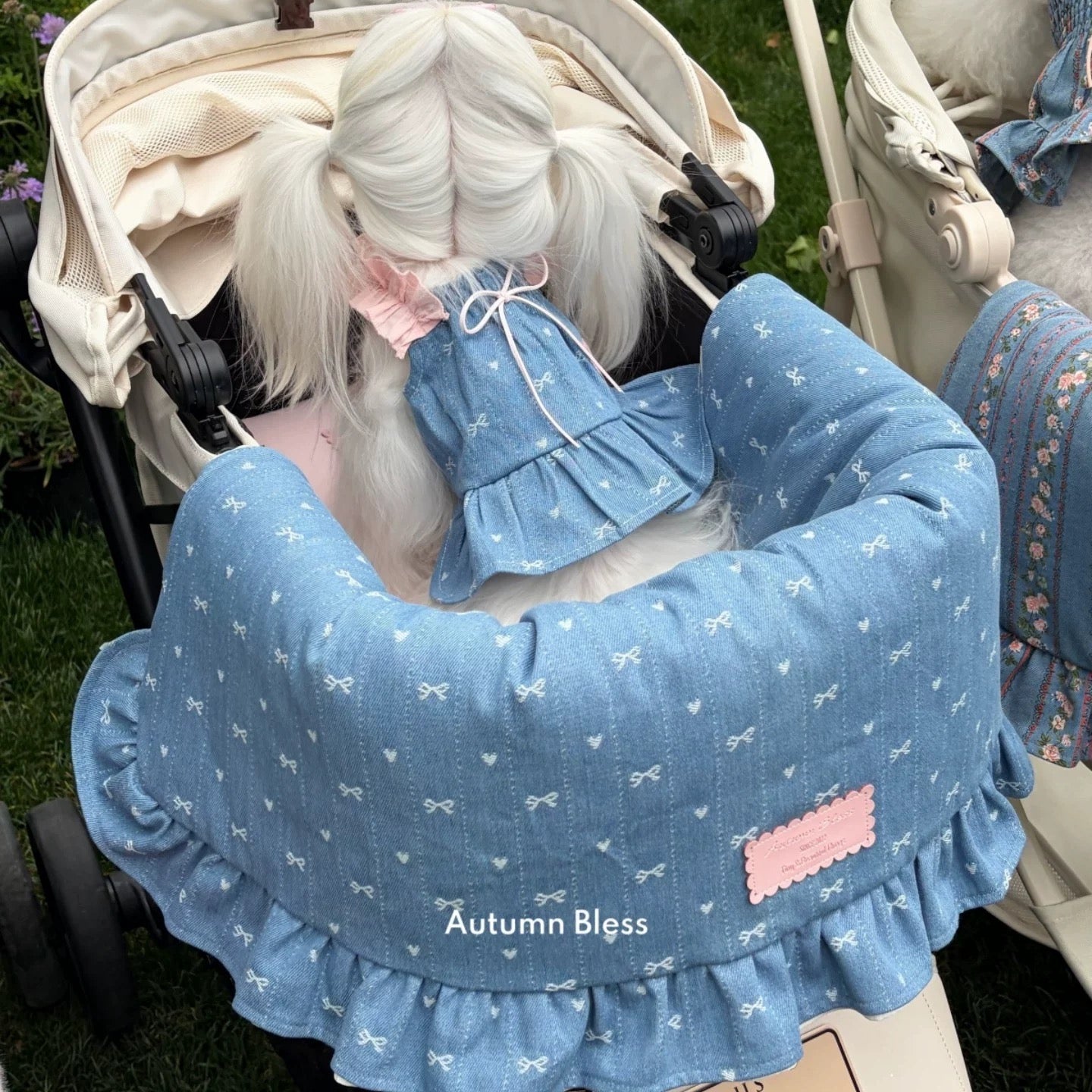 Autumn Bless ヴィンテージフローラルデニム カートガード