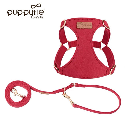 Puppytie Dog Leash and Harness Vest for Small Dogs – Adjustable Chest Strap for Puppies, Teacup Dogs, and Toy Breeds